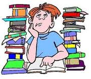 Boy and books
